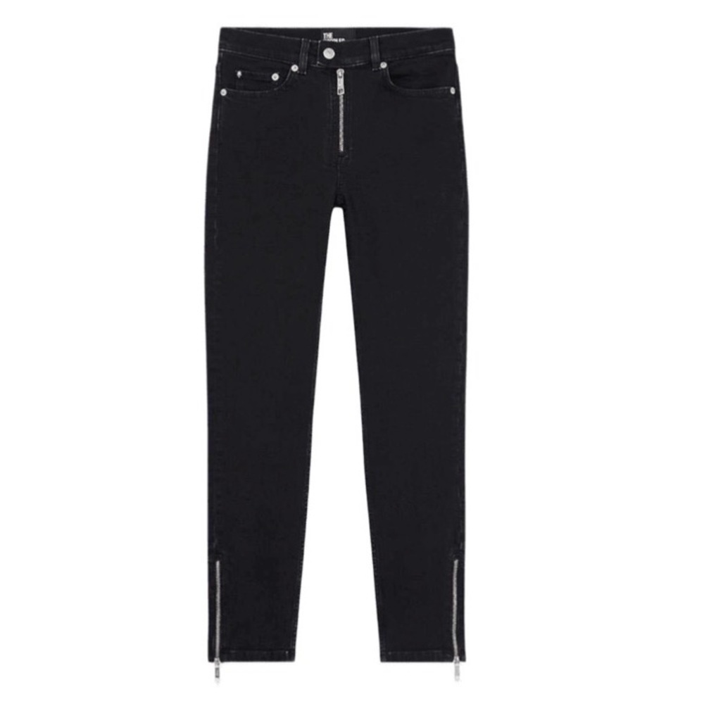The Kooples Black Ankle Zip Skinny Jeans